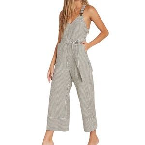 Billabong Striped Bella Day Jumpsuit Overalls - S